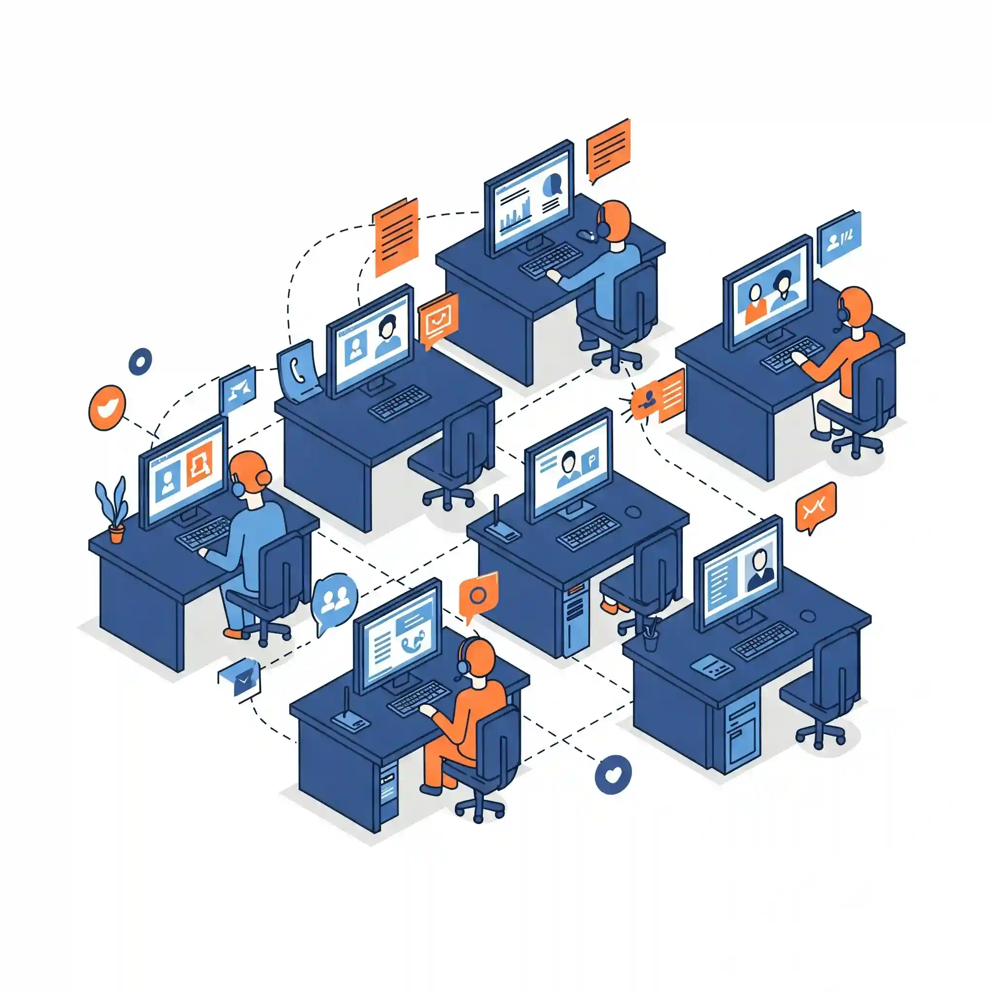call centers ilustration